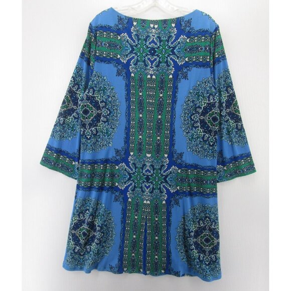 Laundry by Shelli Segal Dress Large Tunic Shift Baroque Floral Lined - Picture 7 of 12